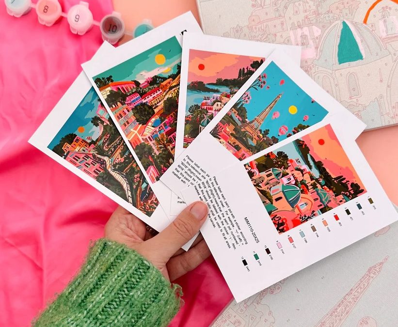 Beautiful Paint by Number kits by independent artists